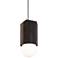 Cerno Bimar 5 1/2" Wide Dark Stained Walnut LED Mini Pendant
