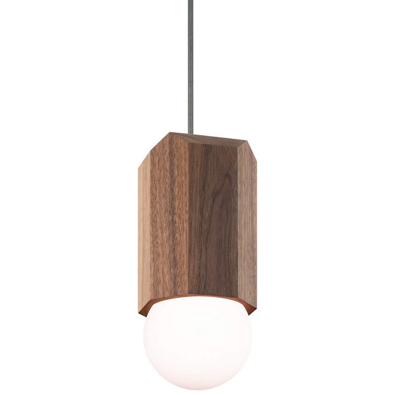 Image 2 Cerno Bimar 5 1/2 inch Wide Walnut LED Mini Pendant Light