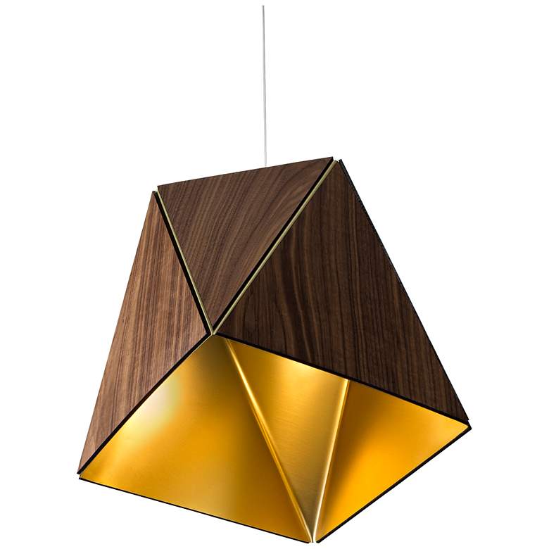 Image 3 Cerno Calx 19" Wide Brushed Aluminum LED Pendant Light more views