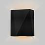 Cerno Calx 9" High Textured Black LED Outdoor Wall Sconce