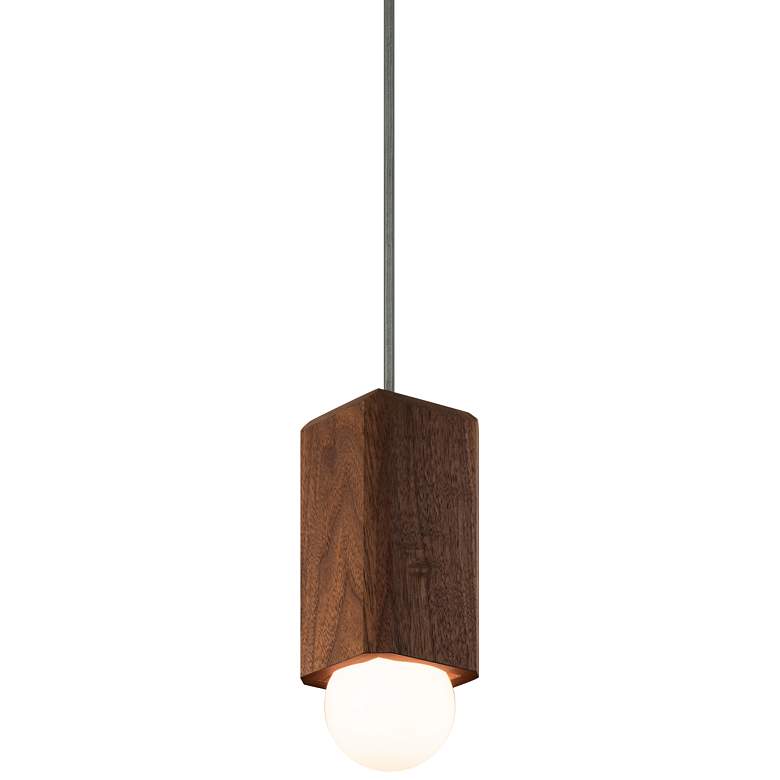 Image 2 Cerno Cano 3 1/2" Wide Walnut LED Mini Pendant Light