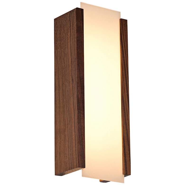 Image 1 Cerno Capio 17" High Walnut LED Wall Sconce