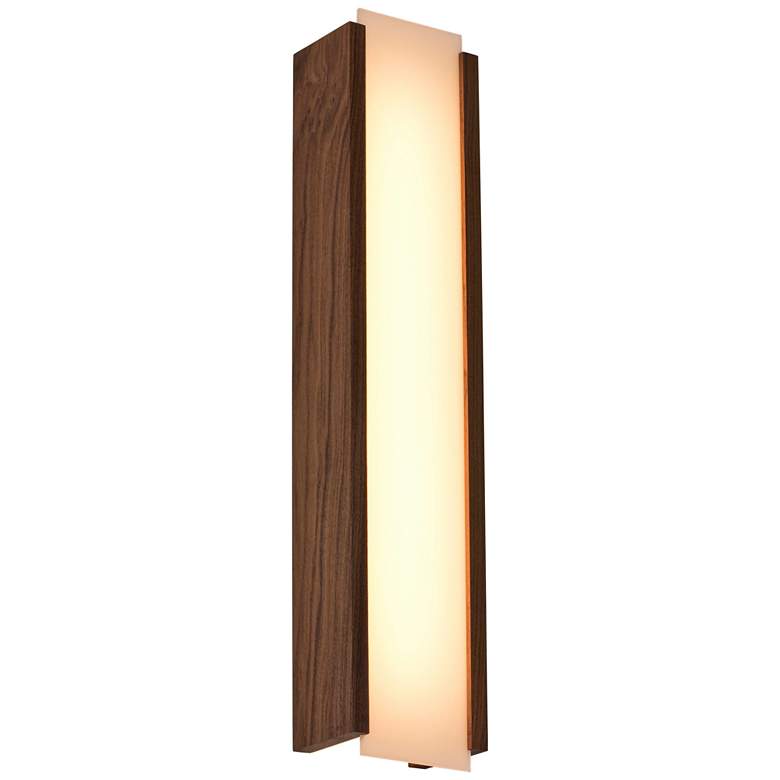 Image 2 Cerno Capio 28 1/2 inch High Walnut LED Wall Sconce