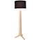 Cerno Forma 72" Maple with Black Shade LED Floor Lamp