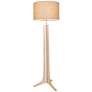 Cerno Forma 72" Maple with Burlap Shade Modern LED Floor Lamp