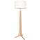 Cerno Forma 72" Maple with White Shade LED Floor Lamp