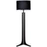 Cerno Forma Black Walnut LED Floor Lamp with Black Shade