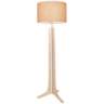Cerno Forma Maple with Burlap Shade Modern LED Floor Lamp