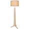 Cerno Forma Maple with Burlap Shade Modern LED Floor Lamp
