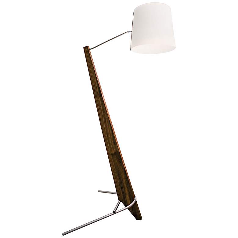 Image 1 Cerno Giant Silva 84" Modern Oiled Walnut and White LED Floor Lamp