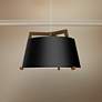 Cerno Ignis 24"W Walnut with Matte Black LED Pendant Light