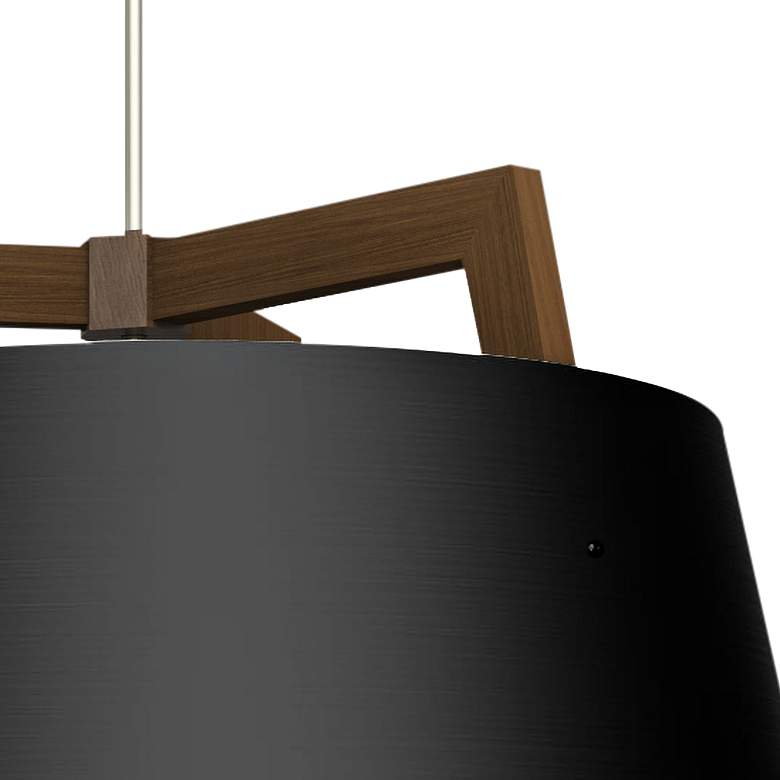 Image 3 Cerno Ignis 24"W Walnut with Matte Black LED Pendant Light more views
