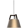 Cerno Imber 17" Wide Dark Stained Walnut LED Pendant Light