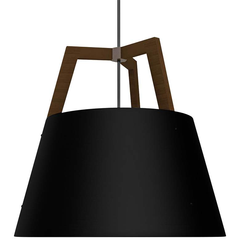 Image 2 Cerno Imber 24 inchW Walnut with Matte Black LED Pendant Light