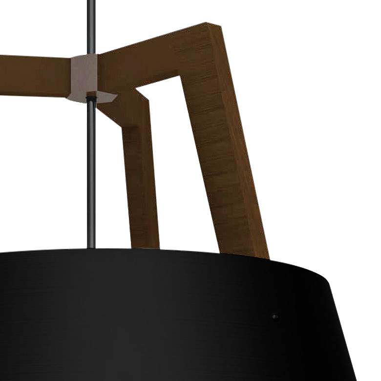 Image 3 Cerno Imber 24"W Walnut with Matte Black LED Pendant Light more views