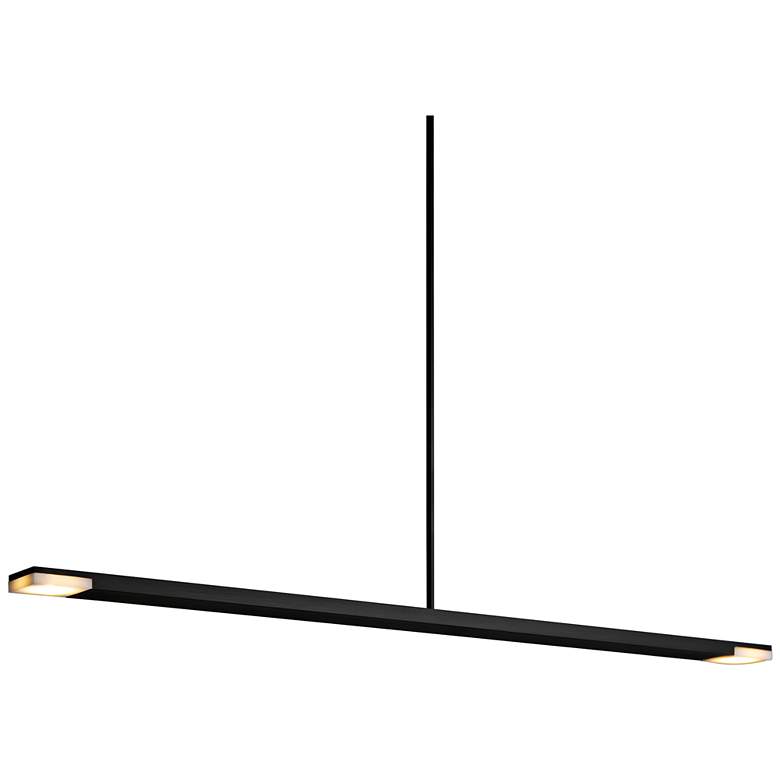 Image 1 Cerno Lighting Virga 28" Wide Black Modern LED Linear Island Pendant