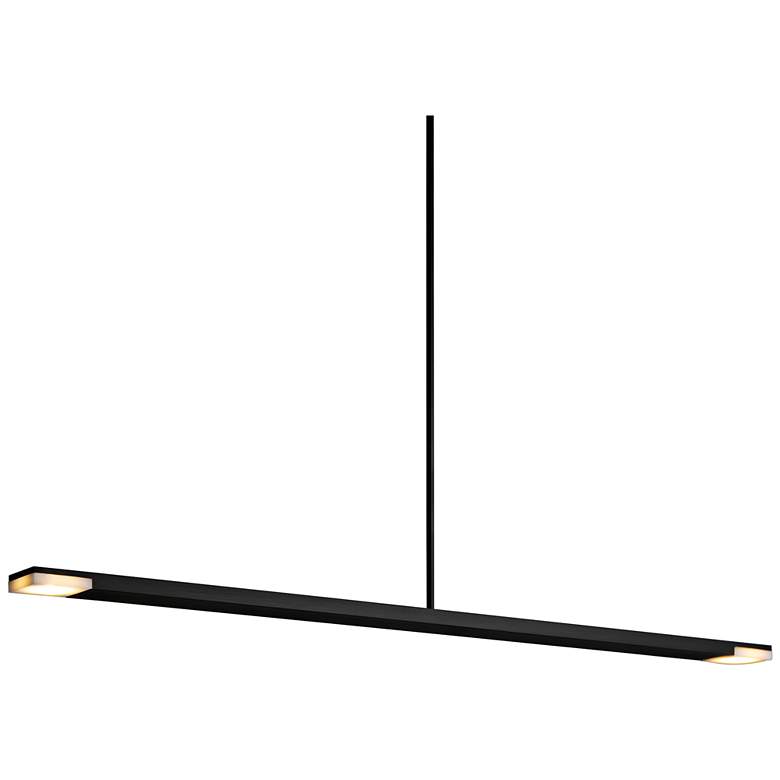 Image 1 Cerno Lighting Virga 28 inch Wide Black Modern LED Linear Island Pendant