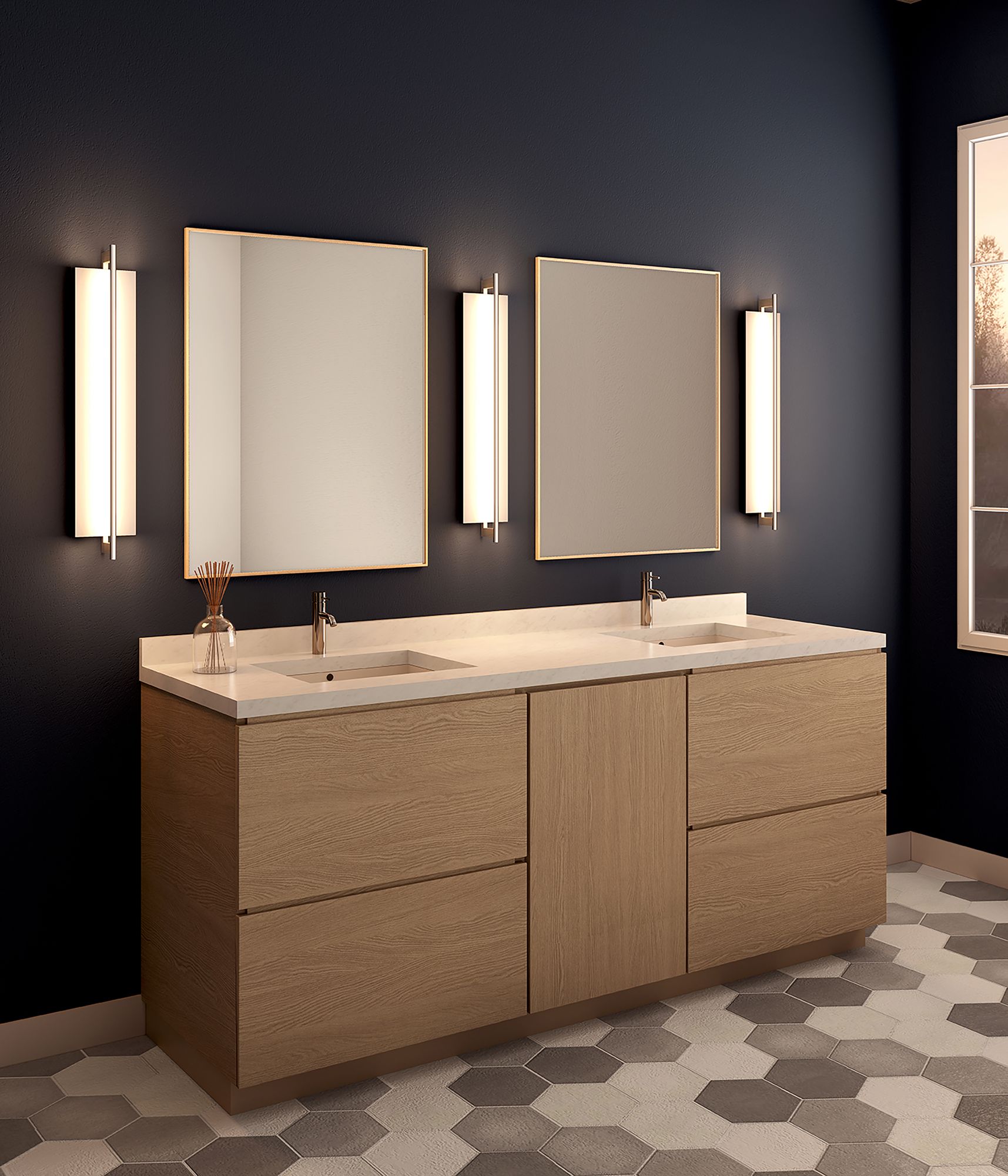 Image 3 Cerno Merus 21 1/4" High White Washed Oak LED Wall Sconce - Made to Order more views