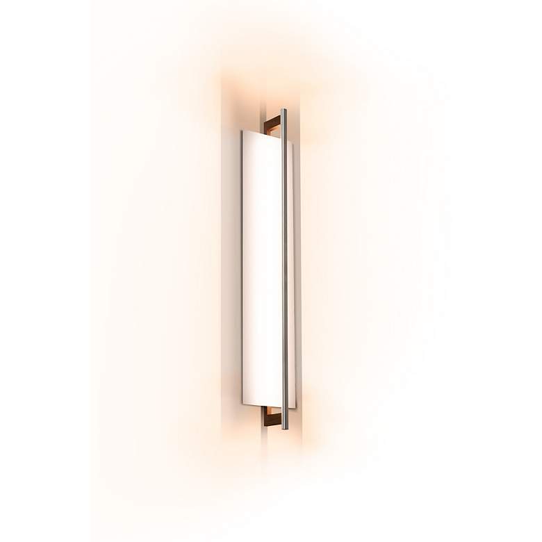 Image 1 Cerno Merus 30 1/4 inch High Dark Stained Walnut LED Wall Sconce