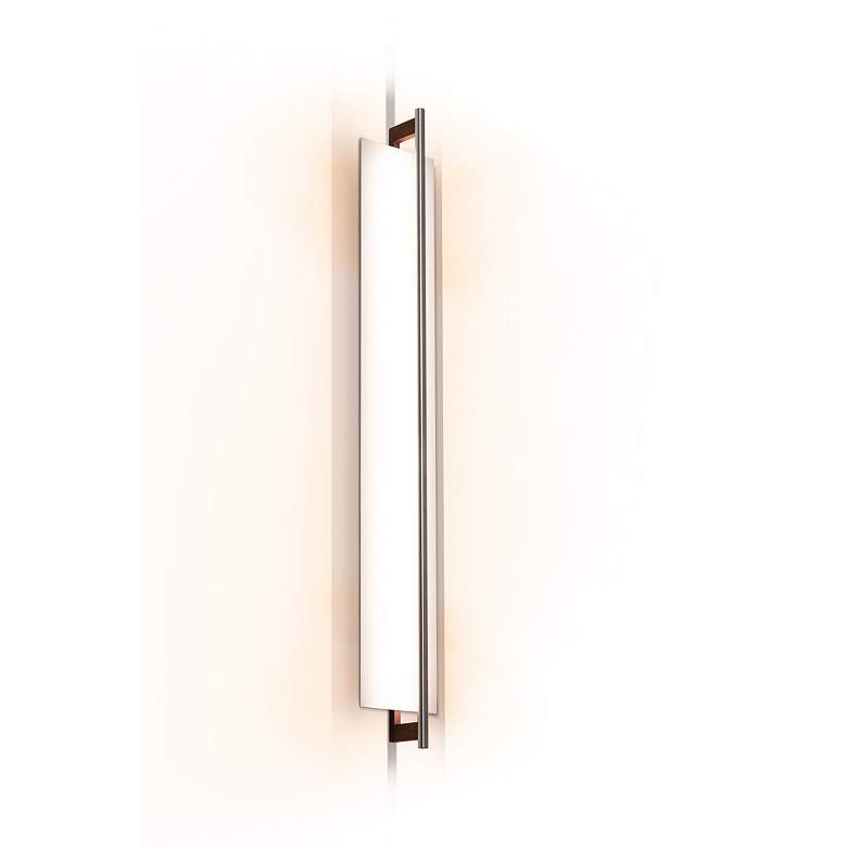 Image 1 Cerno Merus 39 1/4" High Dark Stained Walnut LED Wall Sconce