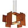 2_Cerno Muto 32" Wide Oiled Walnut LED Pendant Light