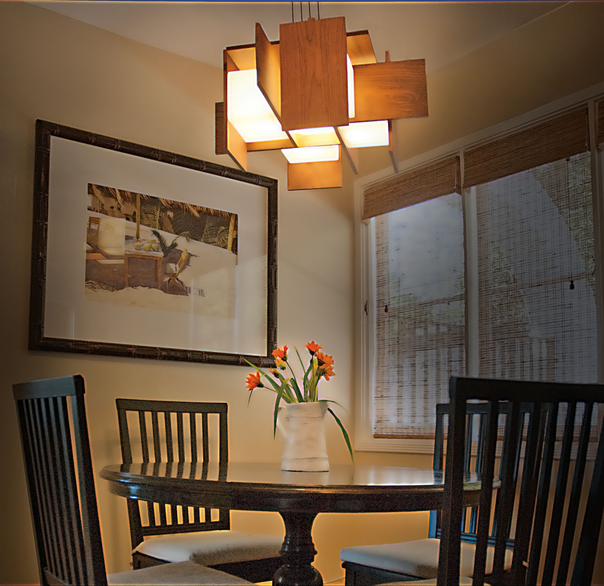 Image 3 Cerno Muto 32" Wide Oiled Walnut LED Pendant Light - Made to Order more views