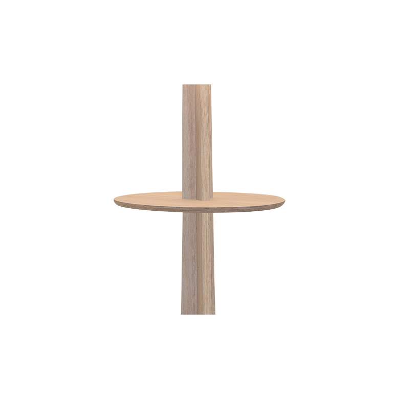 Image 3 Cerno Nauta 59" Black Shade White Oak Aluminum LED Tray Floor Lamp more views