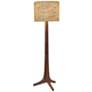 1_Cerno Nauta 59" Burlap Shade Walnut Aluminum LED Floor Lamp