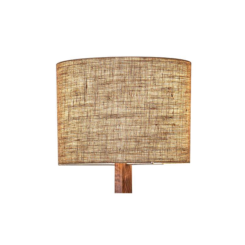 Image 2 Cerno Nauta 59" Burlap Shade Walnut Aluminum LED Floor Lamp more views