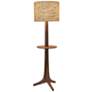 1_Cerno Nauta 59" Walnut and Brass LED Tray Floor Lamp with Burlap Shade