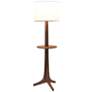1_Cerno Nauta 59" Walnut and Brass LED Tray Floor Lamp with White Shade