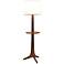 Cerno Nauta 59" Walnut and Brass LED Tray Floor Lamp with White Shade
