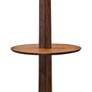 3_Cerno Nauta 59" Walnut and Brass LED Tray Floor Lamp with White Shade more views