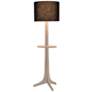 1_Cerno Nauta 59" White Oak Brass LED Tray Floor Lamp with Black Shade