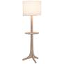 1_Cerno Nauta 59" White Shade White Oak Brass LED Tray Floor Lamp