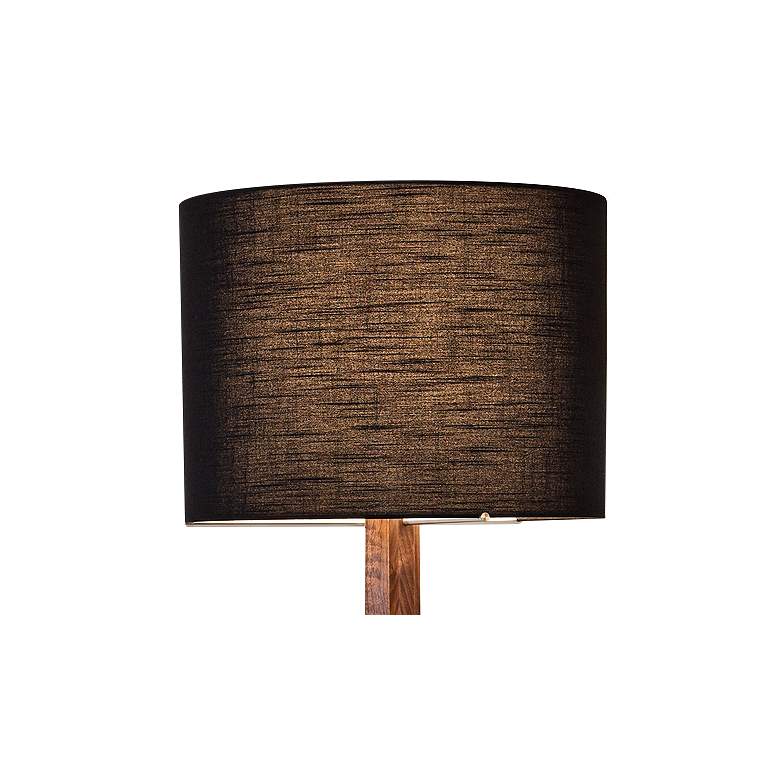 Image 2 Cerno Nauta Walnut Aluminum LED Floor Lamp with Black Shade more views