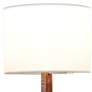 Cerno Nauta Walnut and Brass LED Floor Lamp with White Shade