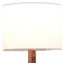 Cerno Nauta Walnut Brass LED Tray Floor Lamp w/ White Shade