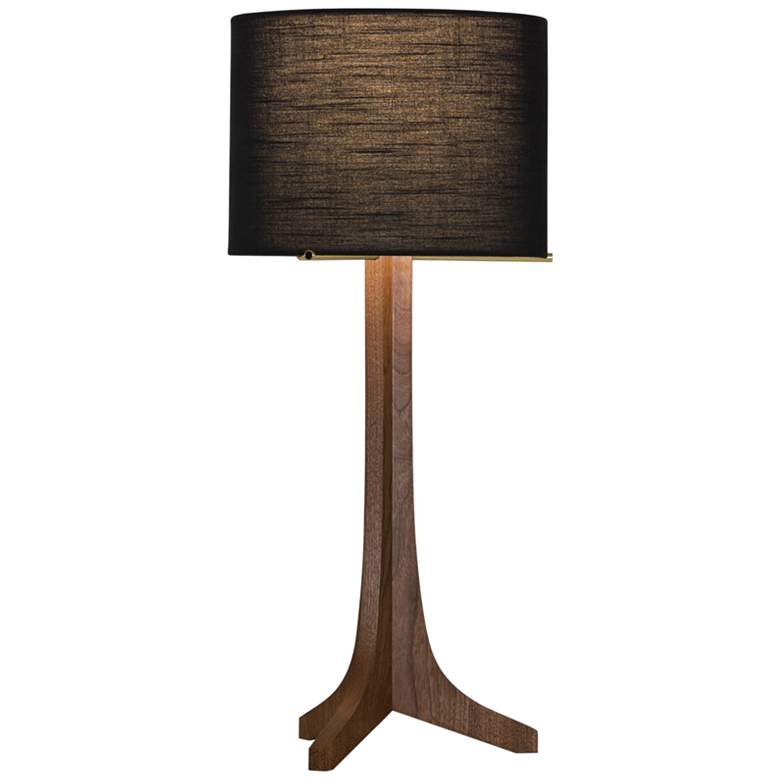 Image 2 Cerno Nauta Walnut LED Table Lamp with Black Amaretto Shade