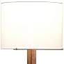 Cerno Nauta Walnut Wood LED Table Lamp w/ White Linen Shade