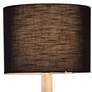 Cerno Nauta White Oak Brass LED Floor Lamp with Black Shade