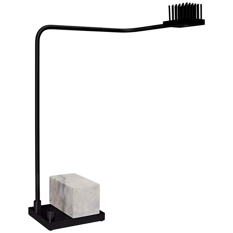 Image 1 Cerno Onus Black Aluminum and Marble LED Desk Lamp