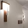 Cerno Oris 24" High Natural Walnut LED Wall Sconce