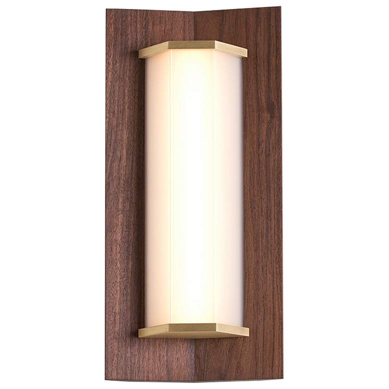 Image 1 Cerno Penna 16 1/2"H Brushed Brass 2700K LED Wall Sconce