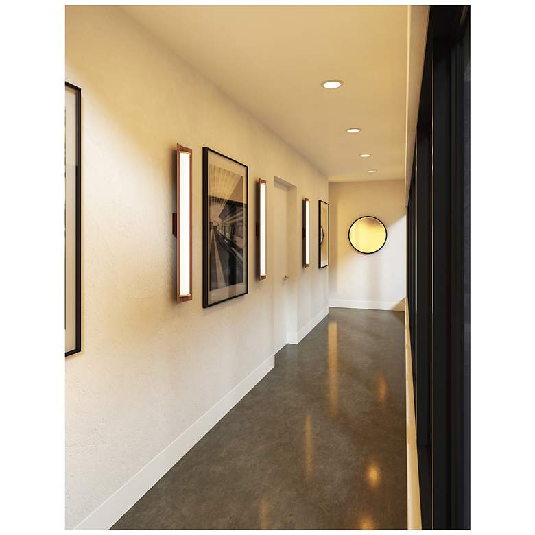 Image 4 Cerno Penna 40 1/2"H Brushed Brass 3500K LED Wall Sconce more views
