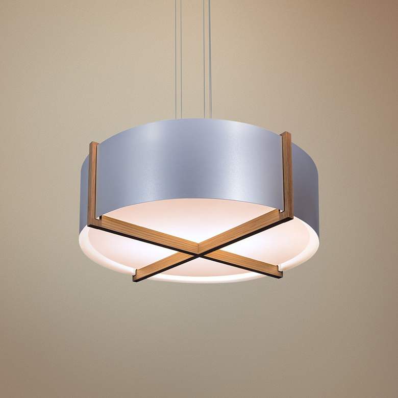 Image 1 Cerno Plura 18" Wide Brushed Aluminum LED Pendant Light