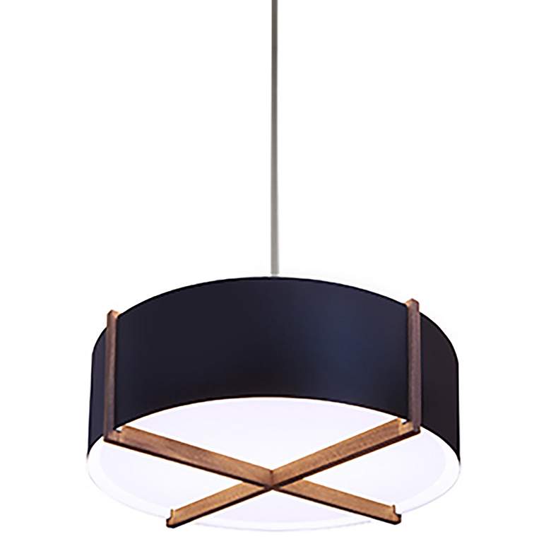 Image 1 Cerno Plura 18" Wide Walnut and Matte Black Pendant Light