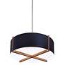 Cerno Plura 18" Wide Walnut and Matte Black Pendant Light