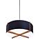 Cerno Plura 18" Wide Walnut and Matte Black Pendant Light