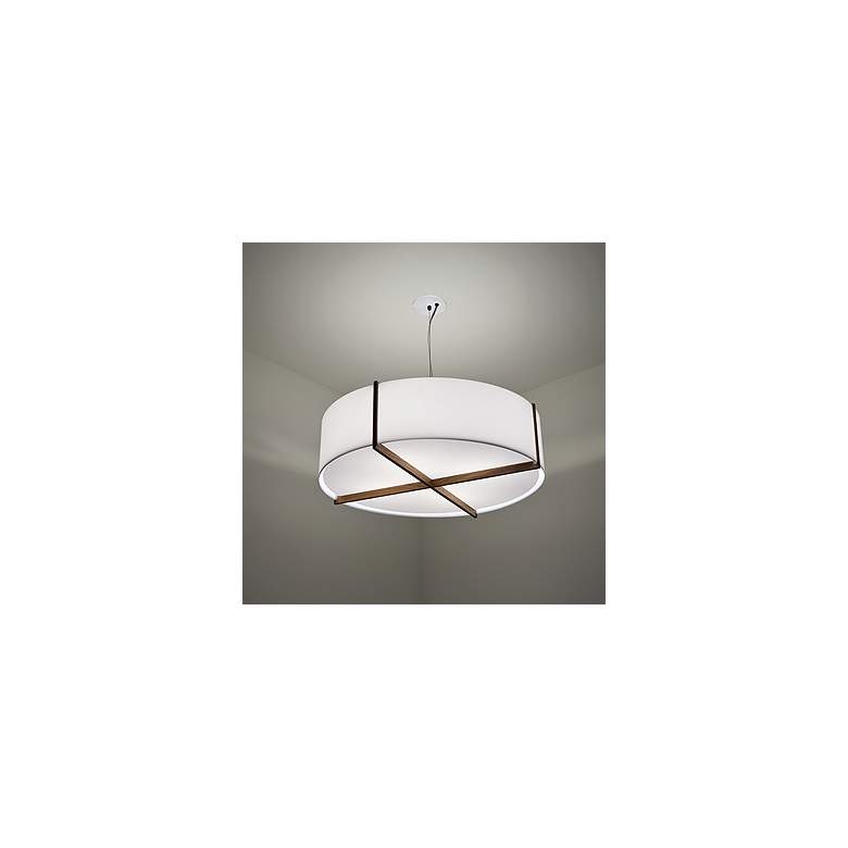 Image 1 Cerno Plura 18 inch Wide Walnut LED Pendant Light